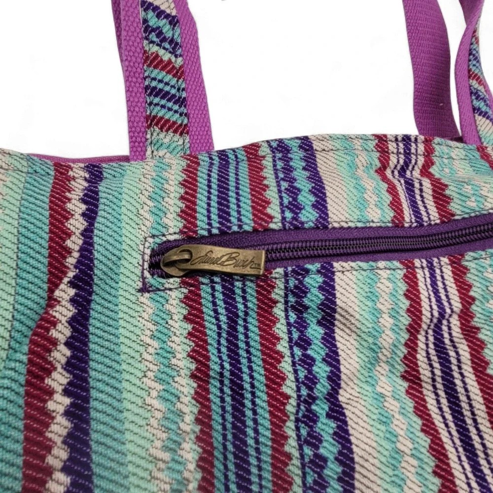 Laurel Burch Dog Friends Large Tote Bag Colorful Shoulder Purse 19x12x7